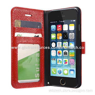 Genuine Leather Case with Stand Function and Card Slot, for iPhone 6, with own FactoryNew